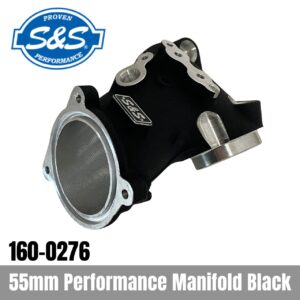 S&S / 160-0276 / 55mm インテークマニホールド ブラック M8 17-23